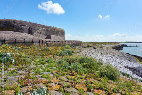 Bunker or Kazemat near Kornwerderzand in The Netherlands, used to defend The Afsluitdijk against Nazi Germany in World War 2 photo