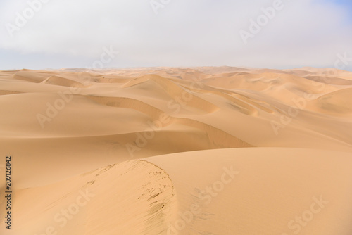 Namib Desert dunes meet the ocean, Namibia, Africa