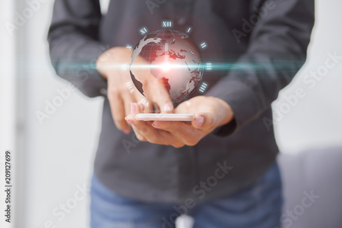 Wallpaper Mural The world of wireless communication in the future and competition with time.
Tech technology that has never stopped.this image furnished by NASA. Torontodigital.ca