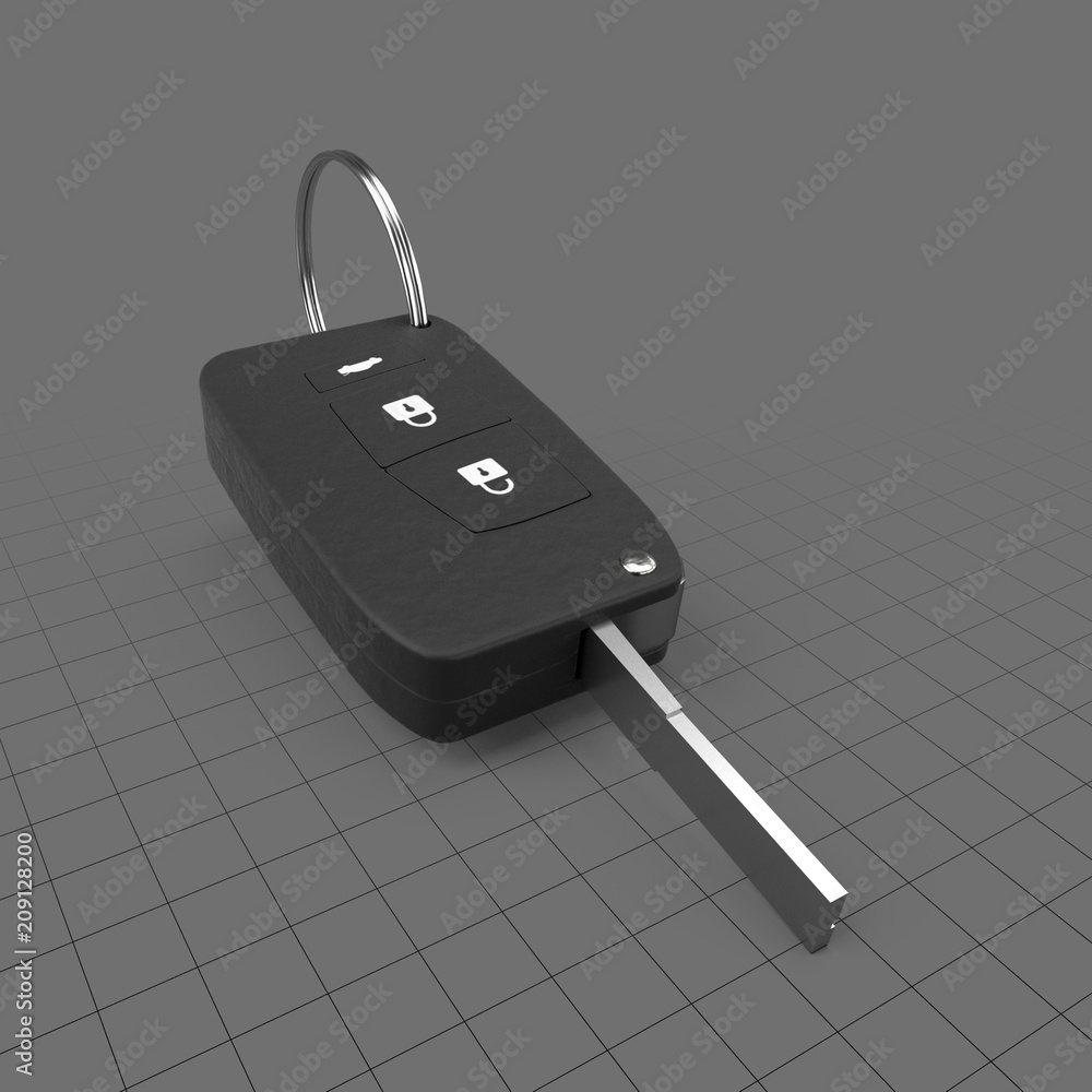 Keyless entry remote car key Stock 3D asset | Adobe Stock