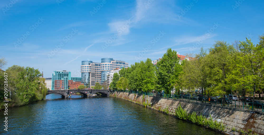 The banks of Spree river in Germany