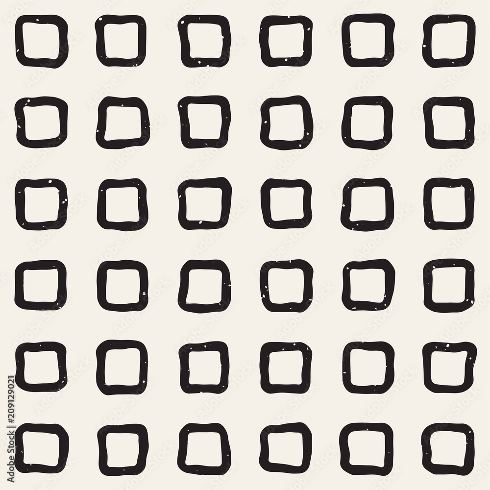 Hand drawn seamless pattern. Abstract geometric shapes background in black and white. Vector style grungy texture. Hand drawn seamless pattern. Abstract geometric shapes background in black and white. Vector style grungy texture.