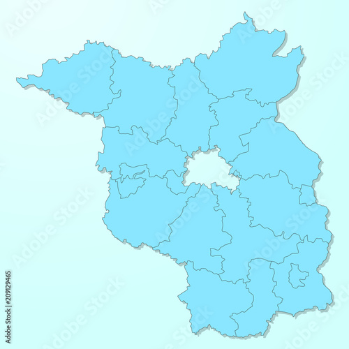 Brandenburg blue map on degraded background vector