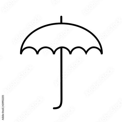 Line icon umbrella isolated on white background. Vector illustration.