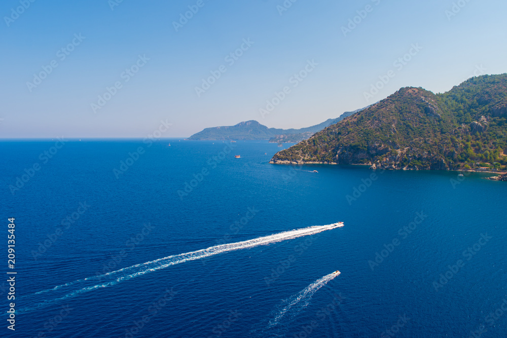 beautiful scenery of the mountains in the sea beautiful scenery of the mountains in the sea