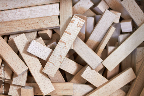 Wood Montessori kapla material for constructions