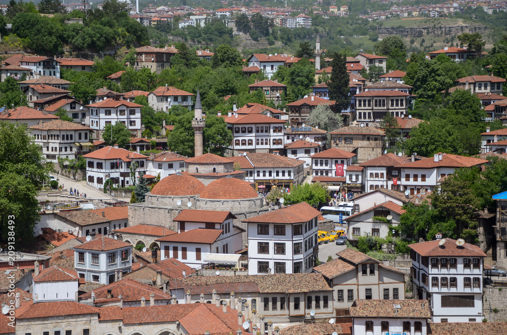 Safranbolu in Turkey,05.14.2016:Traditional ottoman houses .It was on the World Cultural Heritage list on December 17, 1998 by UNESCO.