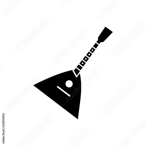 traditional russian music instrument balalaika vector icon