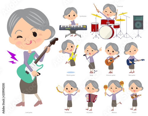 Purple clothes grandmother_pop music