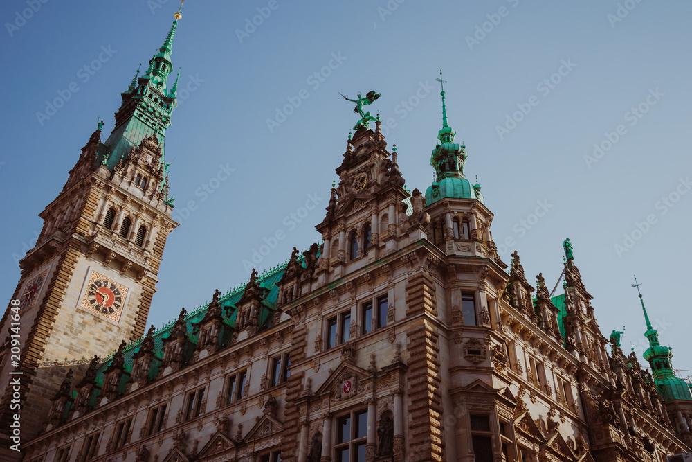 Hamburg sightseeing town hall building, Germany Hamburg sightseeing town hall building, Germany