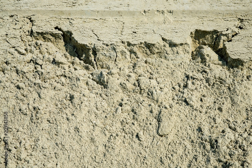 Sifted sand, building material, close-up