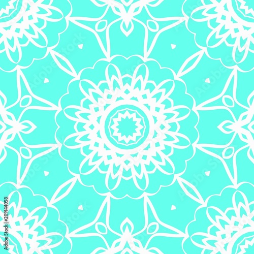 Seamless texture of floral ornament. Super vector illustration. For the interior design, printing, web and textile