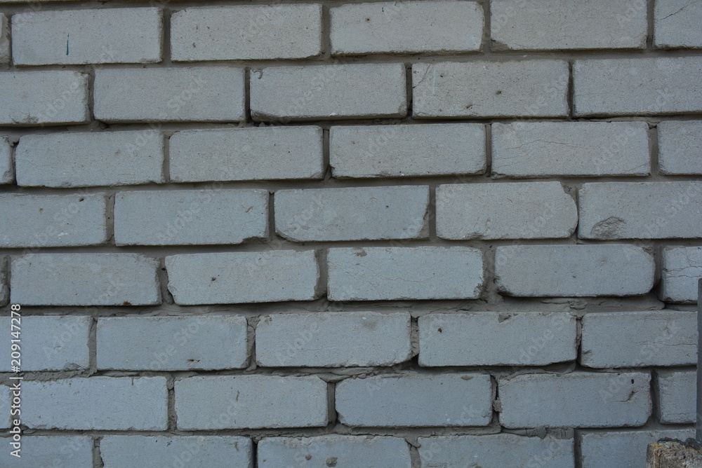 Bricks, brickwork of white brick and cement Bricks, brickwork of white brick and cement
