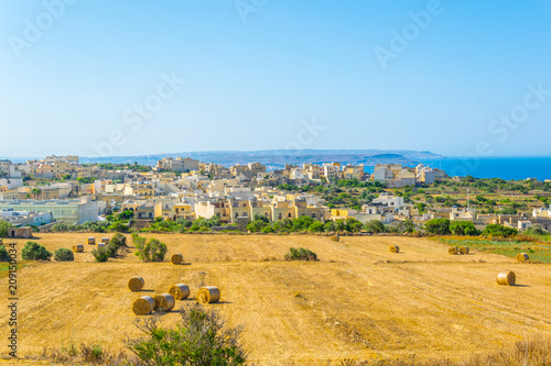 Aerial view of Qala on Gozo, Malta photo
