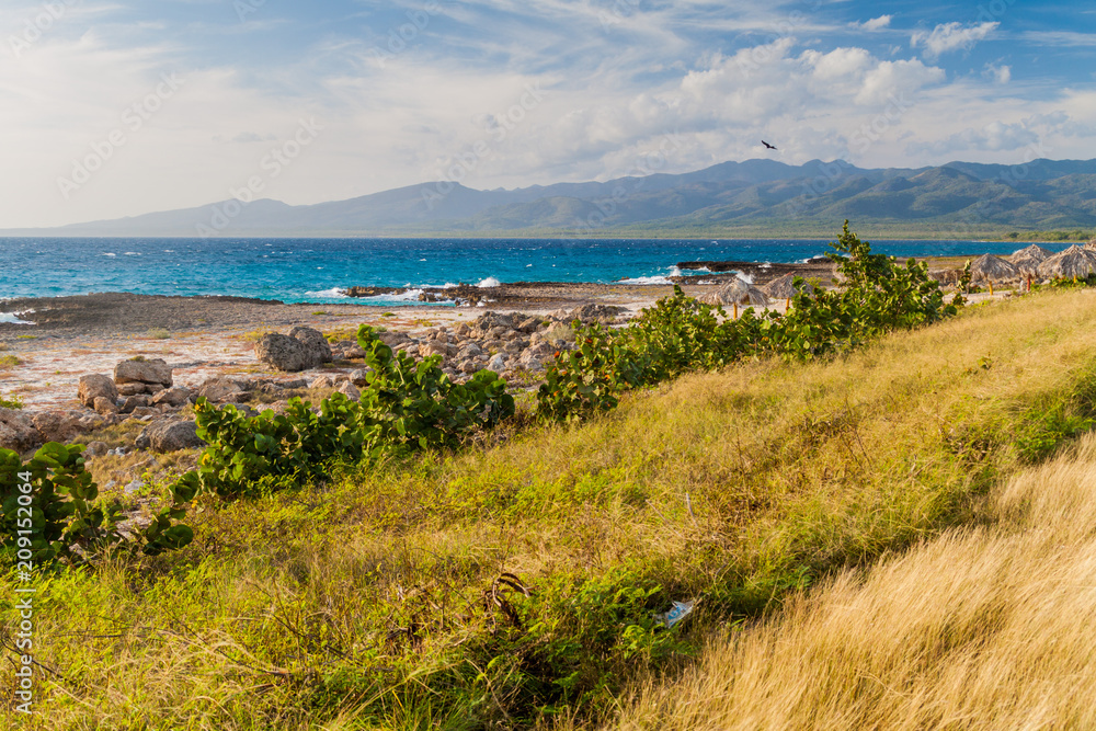 Sea cost near La Boca village near Trinidad, Cuba