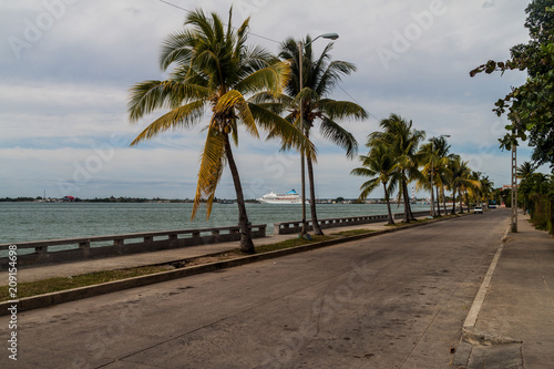 View of Malecon (seaside drive) in Cienfuegos, Cuba.