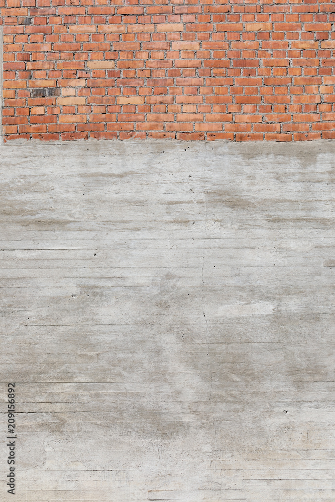Naklejka premium Grey concrete wall weathered texture background