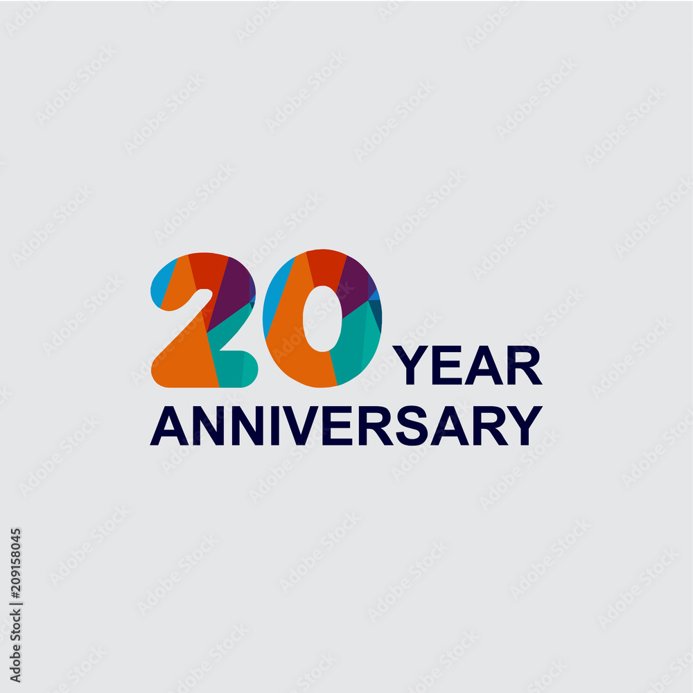 20 Year Anniversary Vector Template Design Illustration 20 Year Anniversary Vector Template Design Illustration