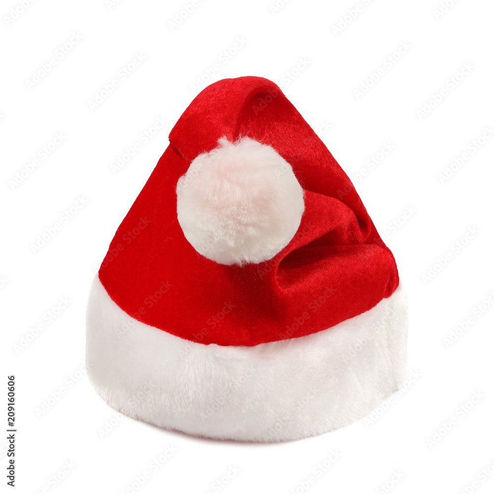 Christmas red hat isolated on white background Christmas red hat isolated on white background