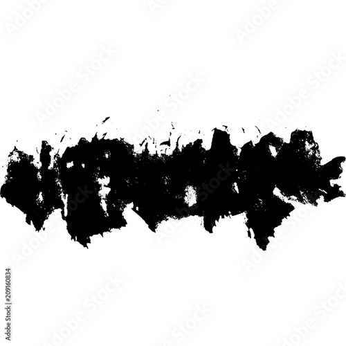 Ink vector dry brush stroke. Vector illustration. Grunge hand drawn watercolor texture. Space for text.