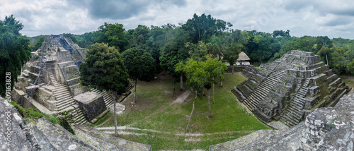 Ruins of the North Acropolis at the archaeological site Yaxha, Guatemala photo