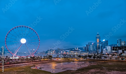 Photography Hong Kong cityscape at night