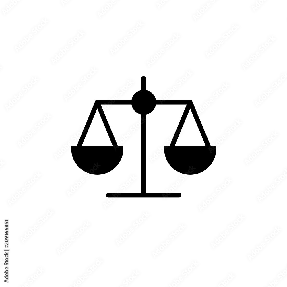 Law scale icon Vector illustration, EPS10. Law scale icon Vector illustration, EPS10.