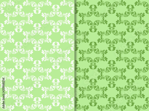 Geometric seamless floral pattern
