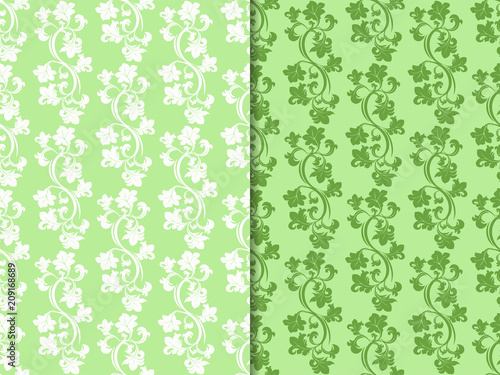 Floral seamless pattern leaves