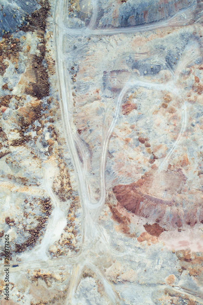 Aereal view of a mining area Aereal view of a mining area