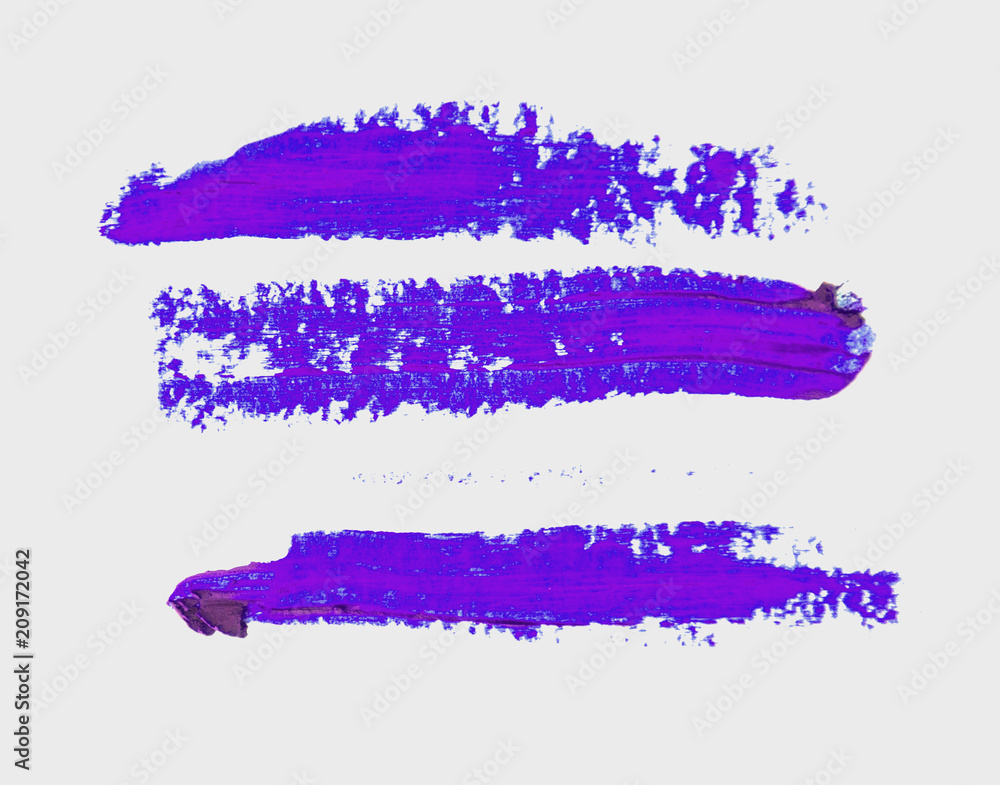 Violet strokes on white background. Violet strokes on white background.