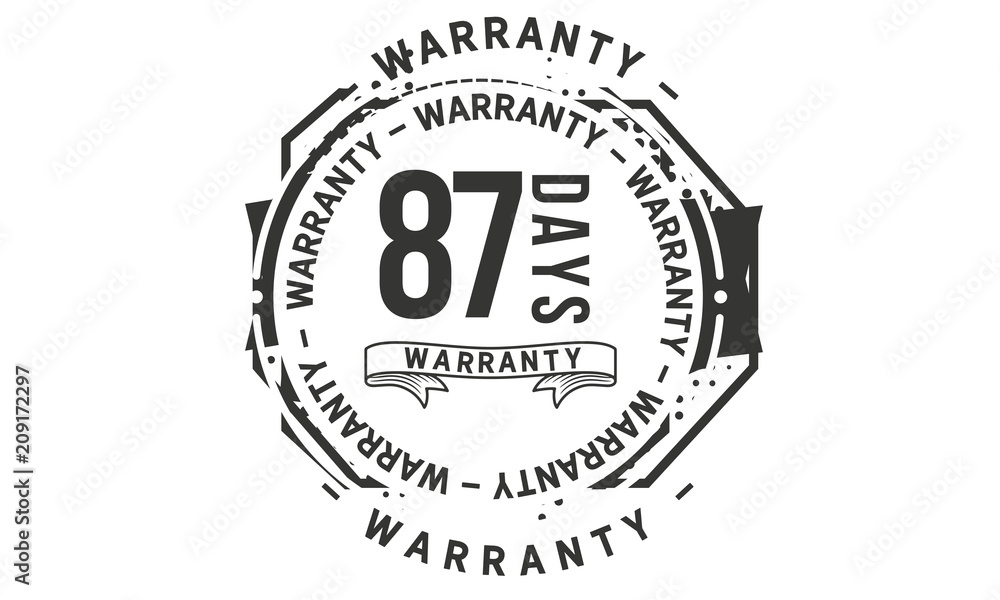 87 days warranty icon stamp 87 days warranty icon stamp
