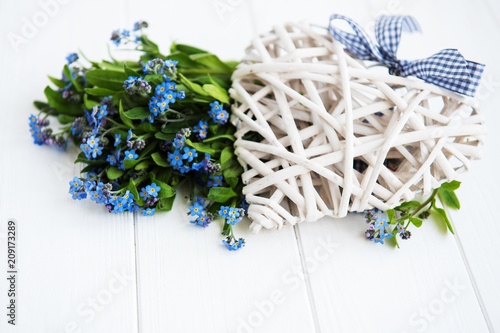Forget-me-nots flowers border