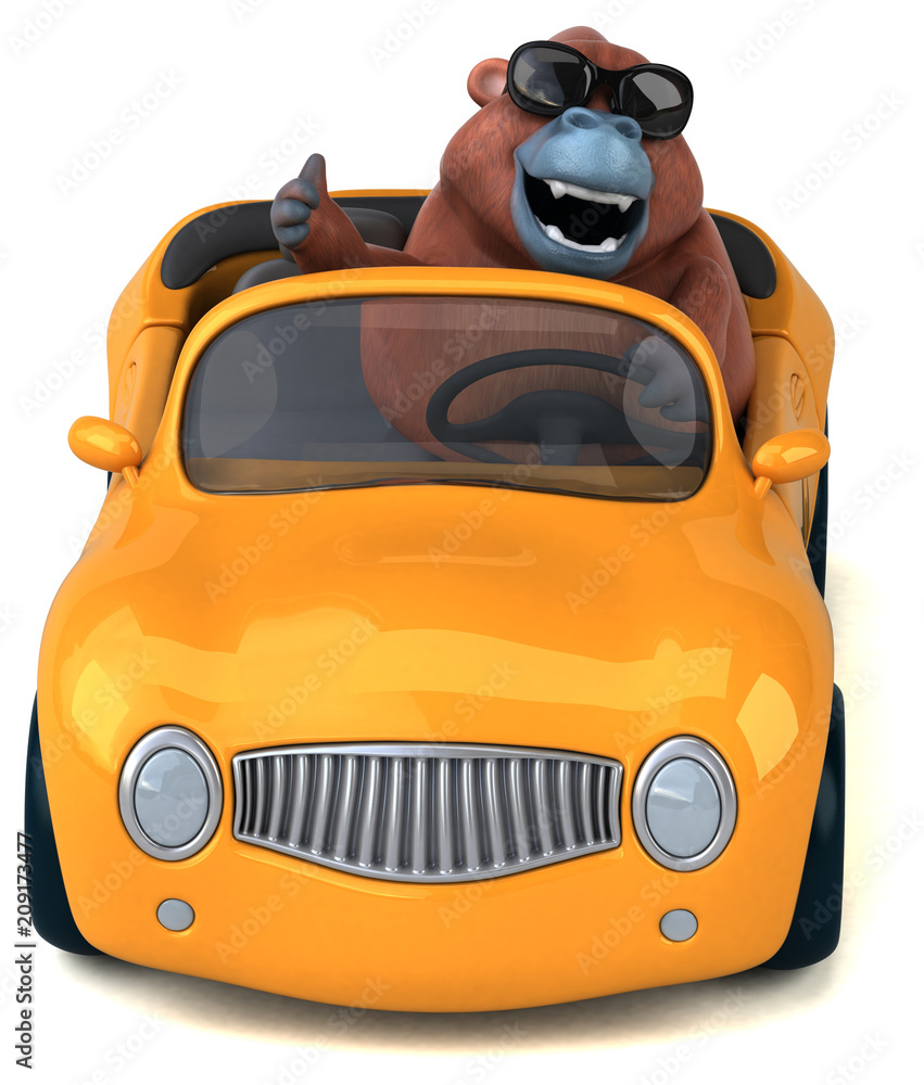 Fun orang outan - 3D Illustration Fun orang outan - 3D Illustration