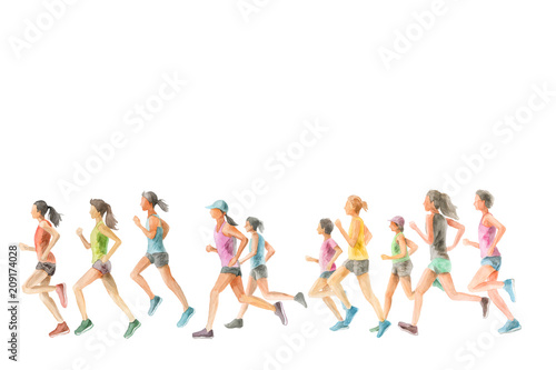 ランニングする女性たち