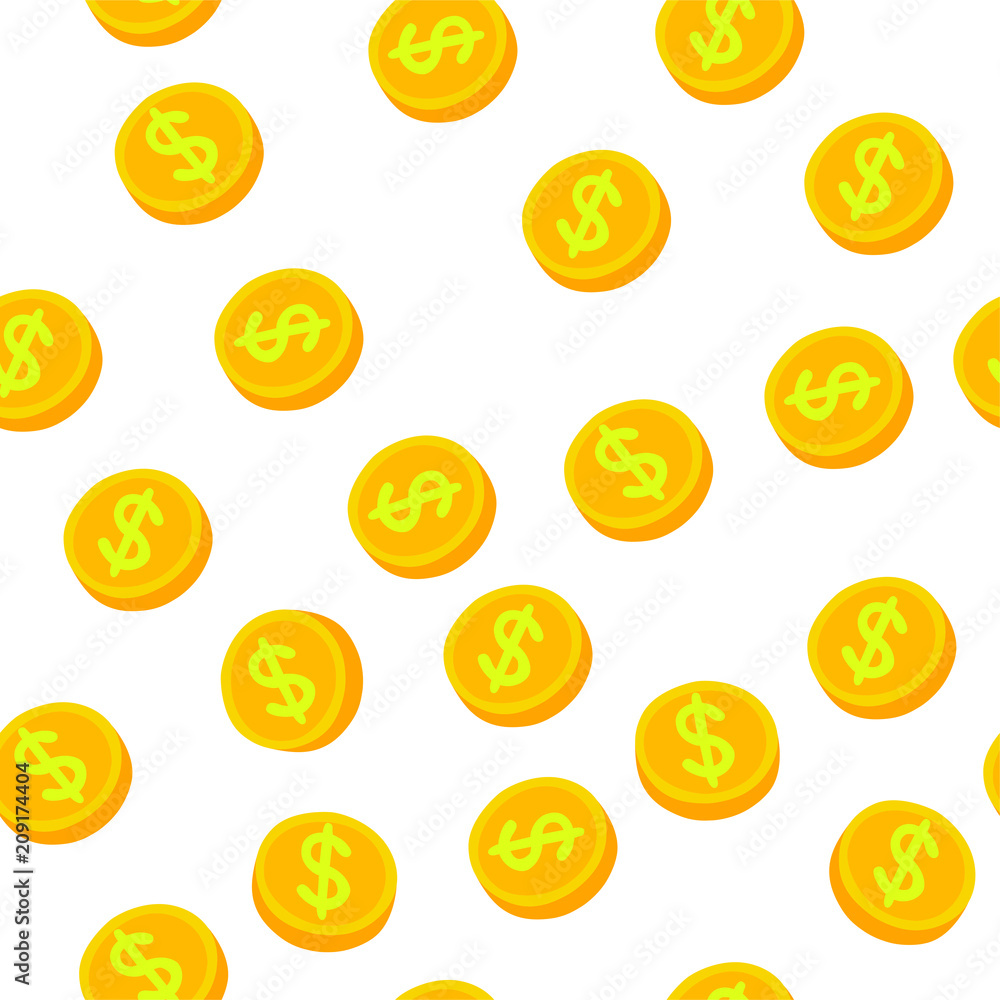 Vector illustration of a coin pattern Vector illustration of a coin pattern