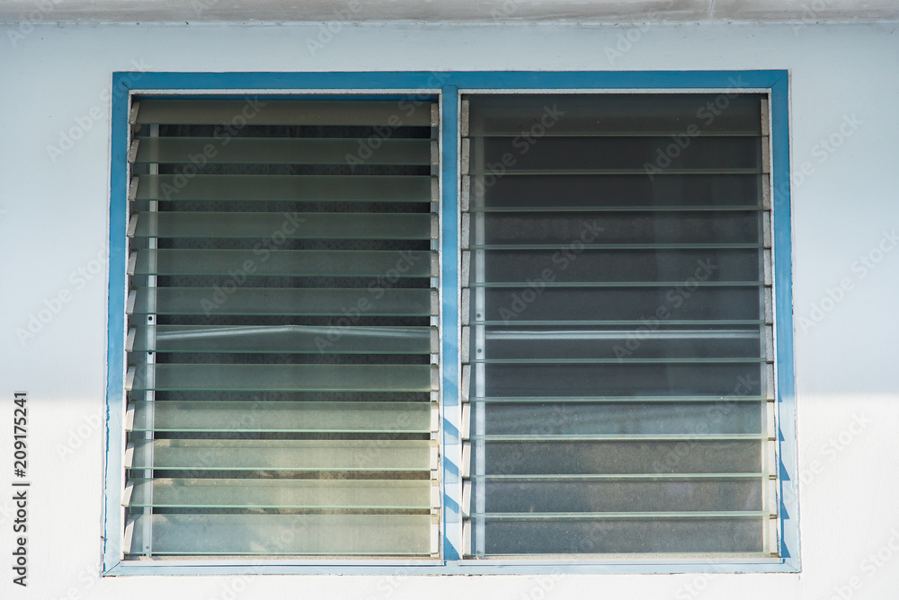 Fototapeta premium Aluminum Louver or glass shutter windows.