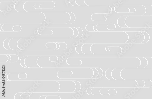 Japanese traditional pattern kimono cloud wave calligraphy vector background gray