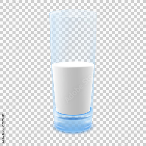 Glass of milk. Illustration isolated on transparent background. Graphic concept for your design