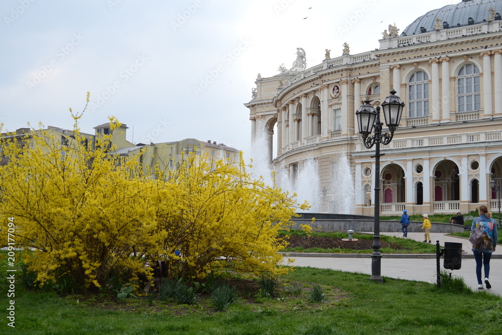 Odessa Opera and Ballet Theatre, Ukraine, in spring
