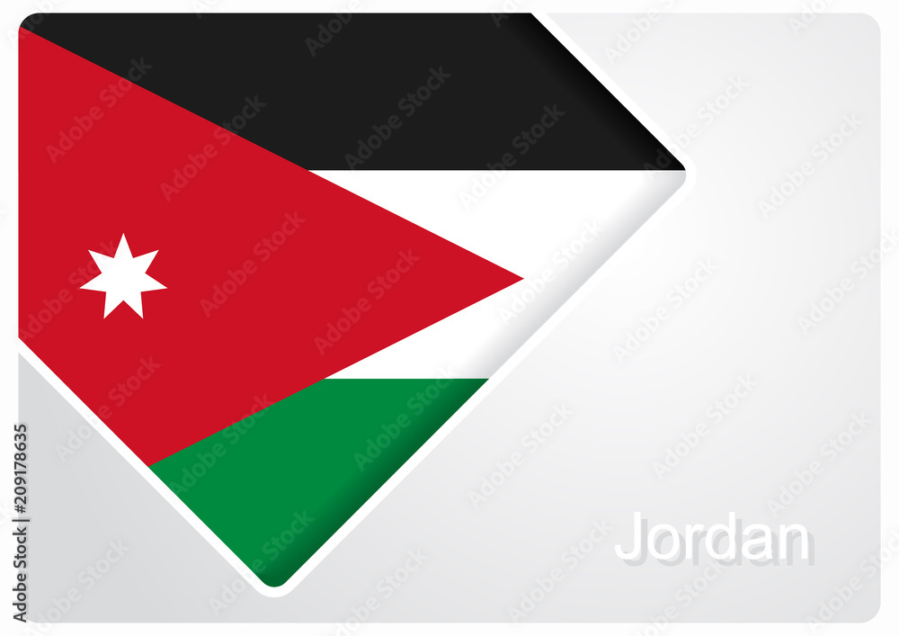 Jordanian flag design background. Vector illustration. Jordanian flag design background. Vector illustration.