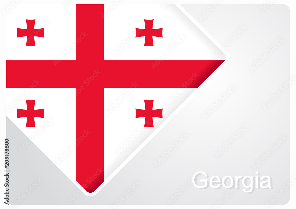 Georgian flag design background. Vector illustration.
