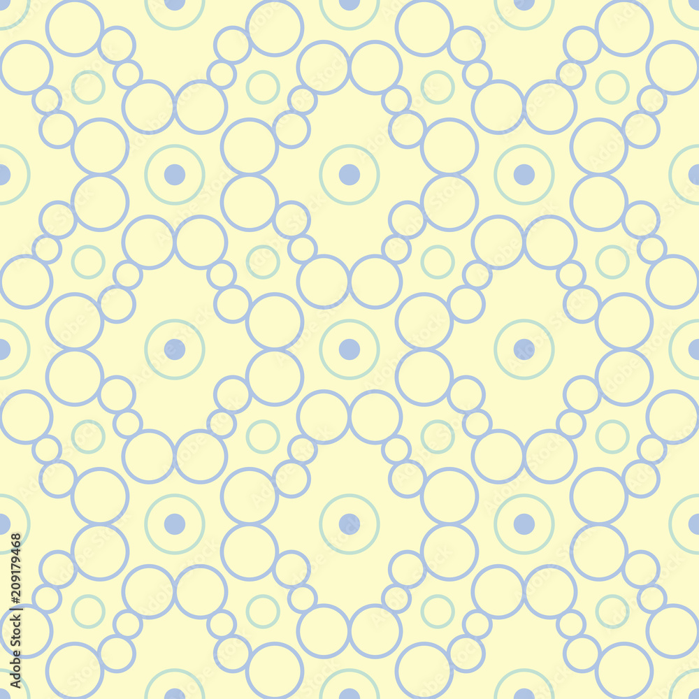 Geometric seamless pattern. Beige background with blue and green elements Geometric seamless pattern. Beige background with blue and green elements