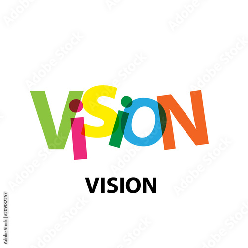 Vector vision. Broken text