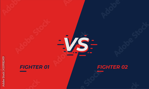 Versus screen design. Battle headline template. Fllat modern design. Vector illustration