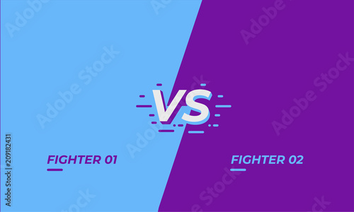 Versus screen design. Battle headline template. Fllat modern design. Vector illustration