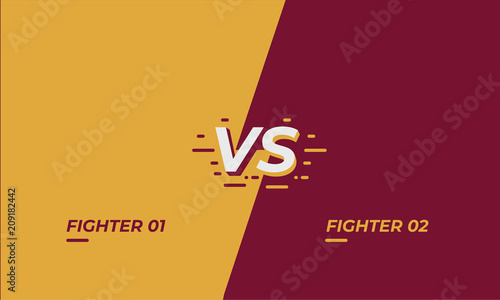 Versus screen design. Battle headline template. Fllat modern design. Vector illustration