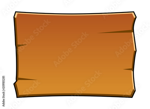brown cartoon wood board