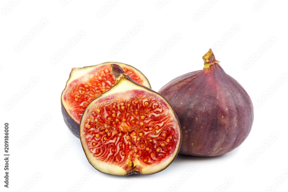 Fresh fig fruits isolated on white background Fresh fig fruits isolated on white background