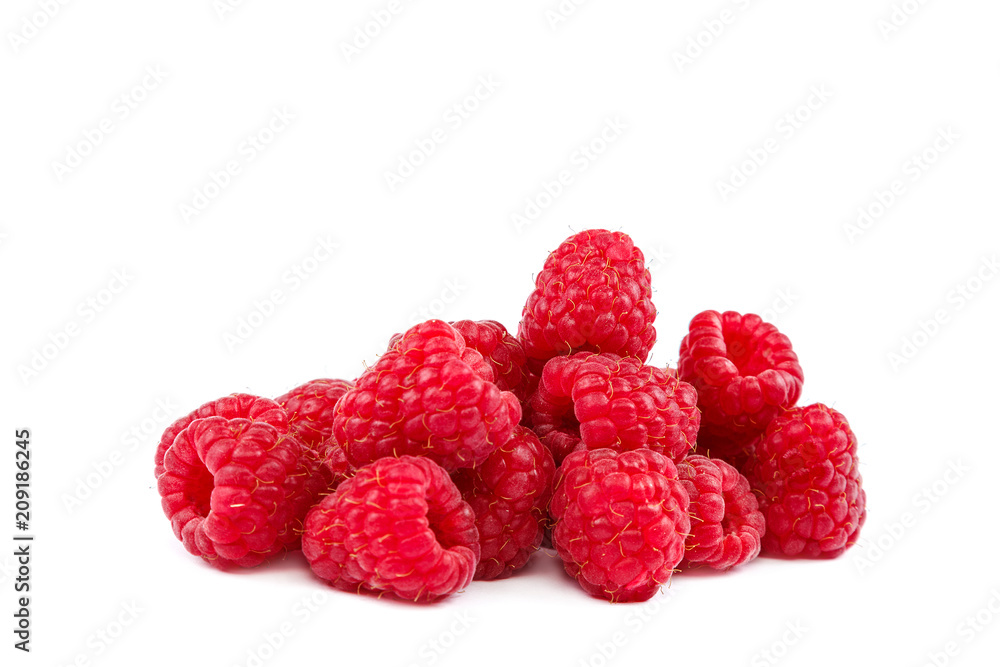 Fruits raspberries isolated on a white background Fruits raspberries isolated on a white background